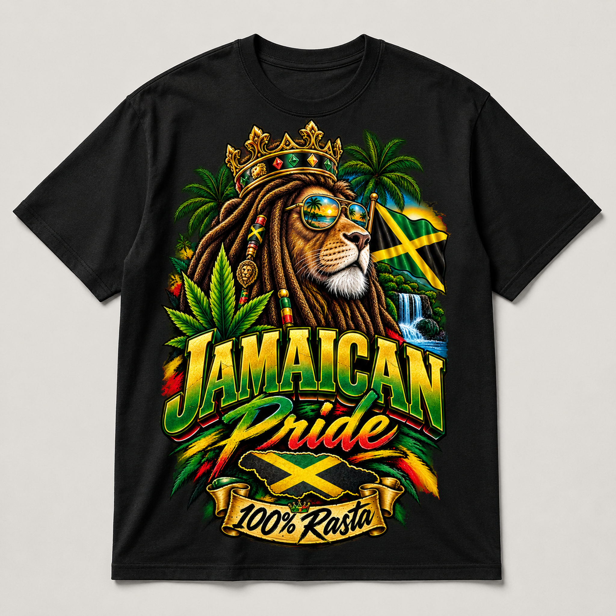 Jamaican Pride 100% Rasta T-Shirt – Jamaican Culture Streetwear