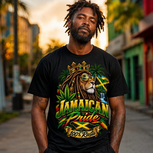 Jamaican Pride 100% Rasta T-Shirt – Jamaican Culture Streetwear