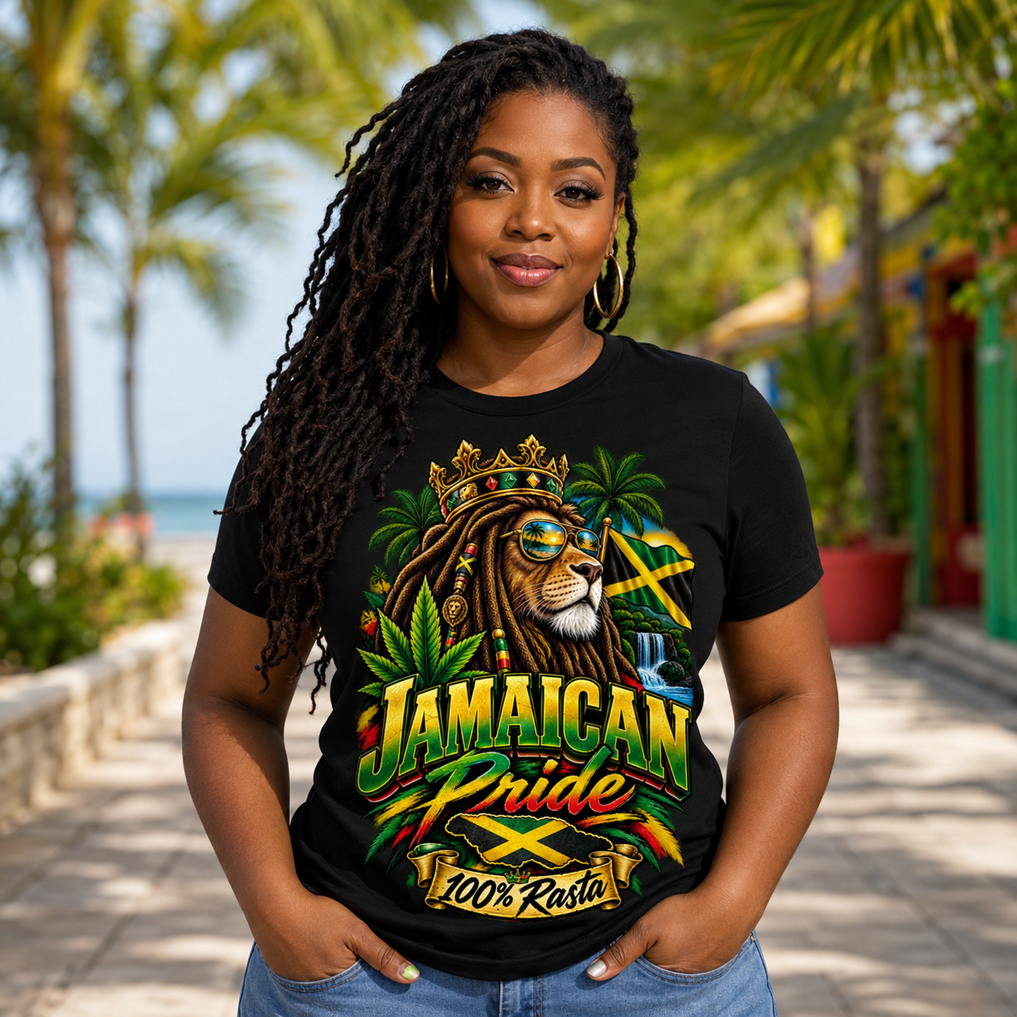 Jamaican Pride 100% Rasta T-Shirt – Jamaican Culture Streetwear