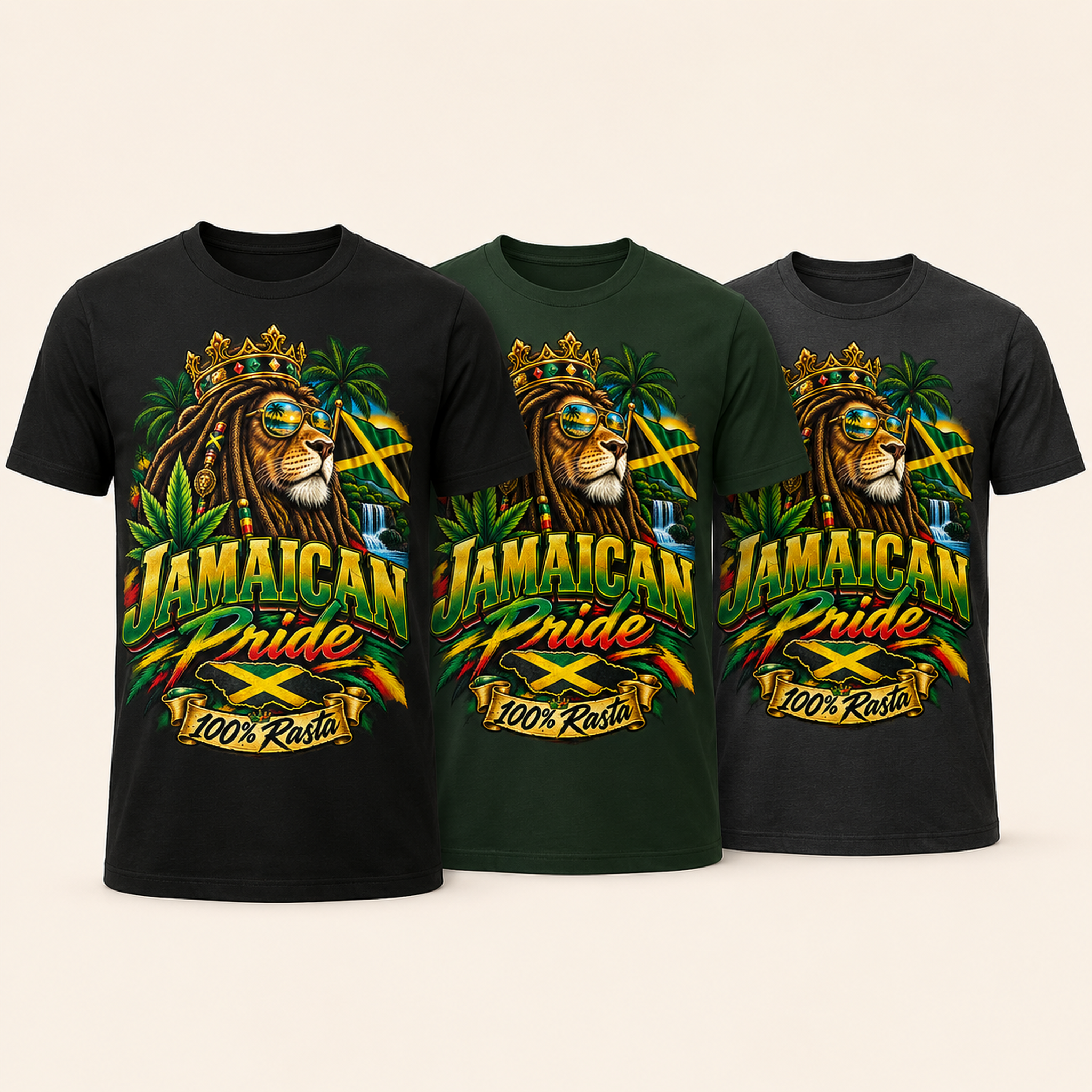 Jamaican Pride 100% Rasta T-Shirt – Jamaican Culture Streetwear