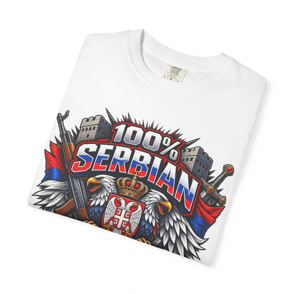 100% Serbian Pride T-Shirt | Serbian Heritage Graphic Tee